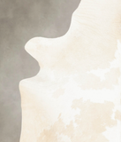 Beige and White Cowhide Rug #B4174