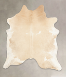 Beige and White Cowhide Rug #B4590