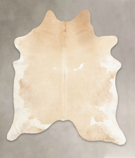 Beige and White Cowhide Rug #B4590