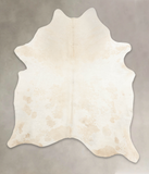 Beige and White Cowhide Rug #B4688