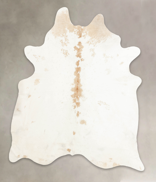 Beige and White Cowhide Rug #B4816