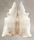 Grey with Beige Cowhide Rug #B4888