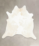 Beige and White Cowhide Rug #B5109