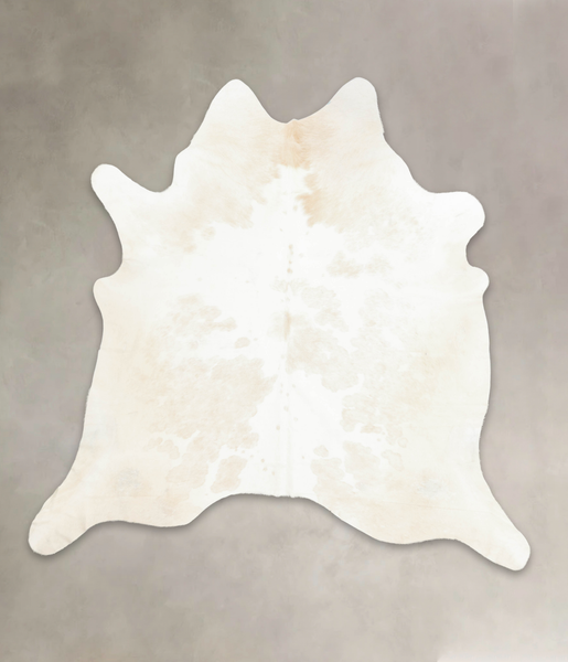 Beige and White Cowhide Rug #B5109