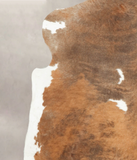 Brown and White Cowhide Rug #B5277