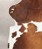 Brown and White Cowhide Rug #B5287