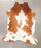 Brown and White Cowhide Rug #B5345