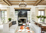 Brown and White Cowhide Rug #B5345