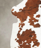 Brown and White Cowhide Rug #B5377