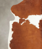 Brown and White Cowhide Rug #B5440