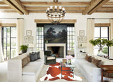 Brown and White Cowhide Rug #B5440