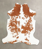 Brown and White Cowhide Rug #B5441