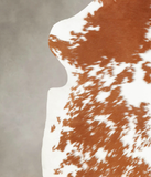 Brown and White Cowhide Rug #B5441