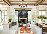 Brown and White Cowhide Rug #B5442