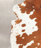 Brown and White Cowhide Rug #B5447