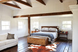 Brown and White Cowhide Rug #B5447