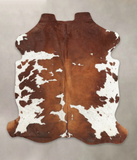 Brown and White Cowhide Rug #B5461