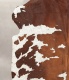 Brown and White Cowhide Rug #B5461