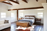 Brown and White Cowhide Rug #B5501