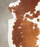 Brown and White Cowhide Rug #B5525