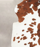 Brown and White Cowhide Rug #B5580