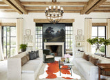 Brown and White Cowhide Rug #B5749