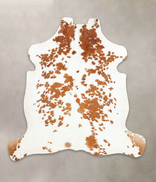 Brown and White Cowhide Rug #B5767