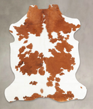 Brown and White Cowhide Rug #B5768