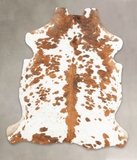 Brown and White Cowhide Rug #B5776
