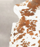Brown and White Cowhide Rug #B5776