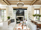 Brown and White Cowhide Rug #B5776