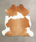 Beige and White Cowhide Rug #B5780