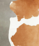 Beige and White Cowhide Rug #B5780