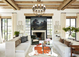 Beige and White Cowhide Rug #B5819