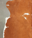Brown and White Cowhide Rug #B5828