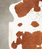 Brown and White Cowhide Rug #B5844