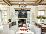 Brown and White Cowhide Rug #B5844