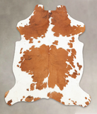 Brown and White Cowhide Rug #B5853