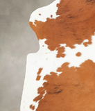 Brown and White Cowhide Rug #B5853