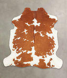 Brown and White Cowhide Rug #B5861