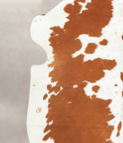 Brown and White Cowhide Rug #B5887