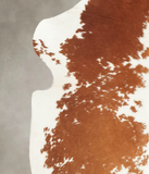 Brown and White Cowhide Rug #B5889