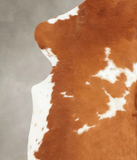Brown and White Cowhide Rug #B5900