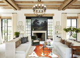 Brown and White Cowhide Rug #B5900