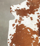 Brown and White Cowhide Rug #B5909