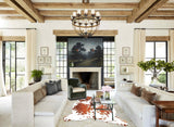 Brown and White Cowhide Rug #B5909