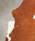 Brown and White Cowhide Rug #B5932