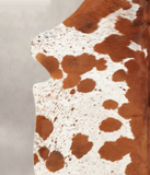 Brown and White Cowhide Rug #B5933