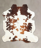 Brown and White Cowhide Rug #B5935