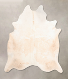 Beige and White Cowhide Rug #B6521